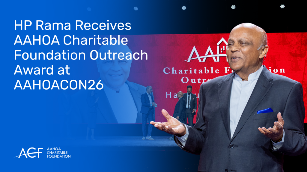 HP Rama Receives AAHOA Charitable Foundation Outreach Award at AAHOACON26